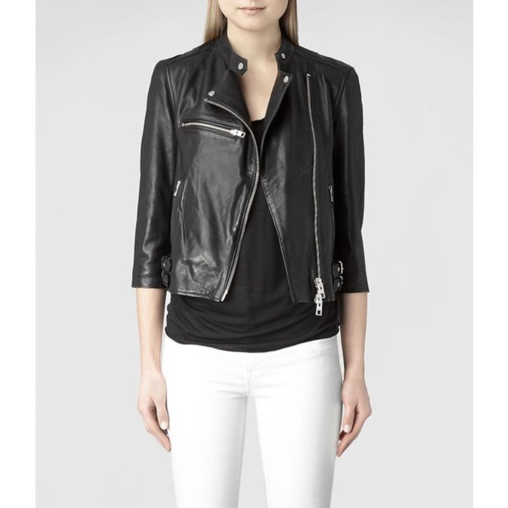 AllSaints Turne Leather Biker Jacket